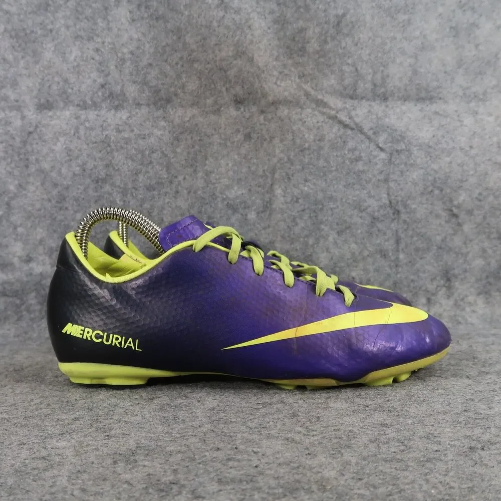 Nike Shoes Kids 5 Cleats Soccer Mercurial FG Sports Athletic Purple Volt Youth